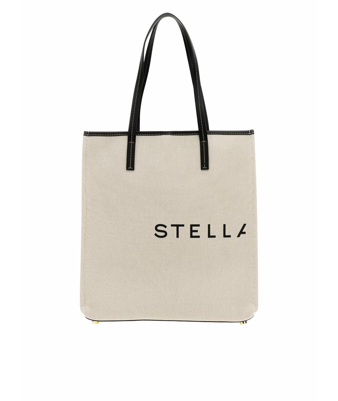 STELLA MCCARTNEY Бежевая тканевая сумка тоут, фото 1