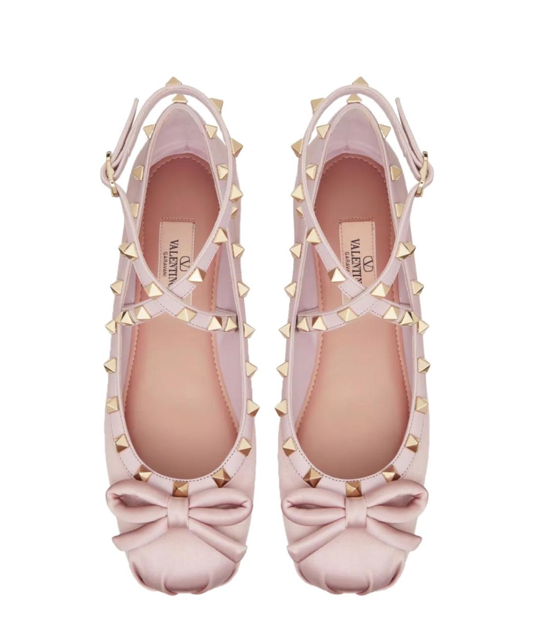 VALENTINO Розовые синтетические балетки, фото 2