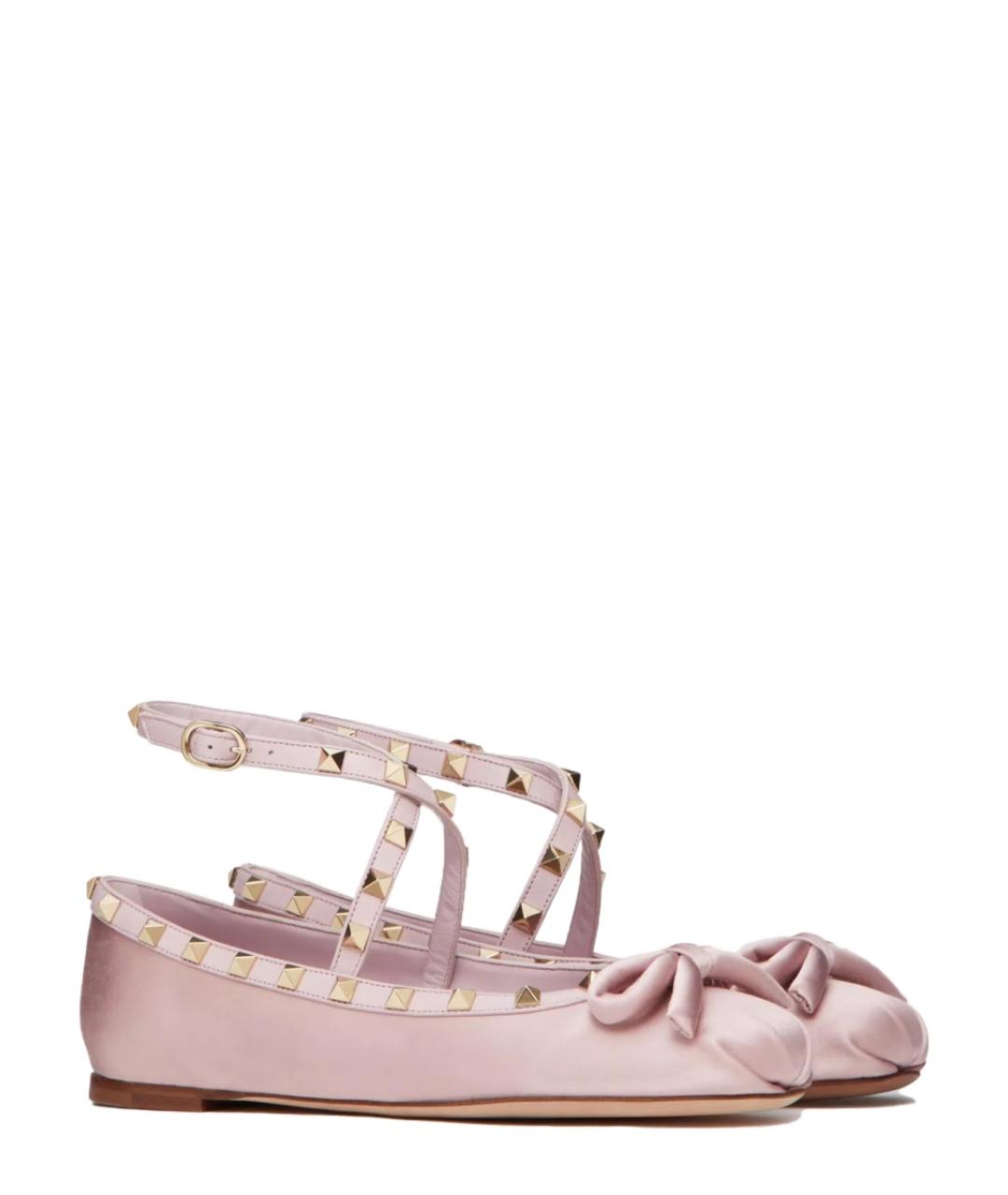 VALENTINO Розовые синтетические балетки, фото 4