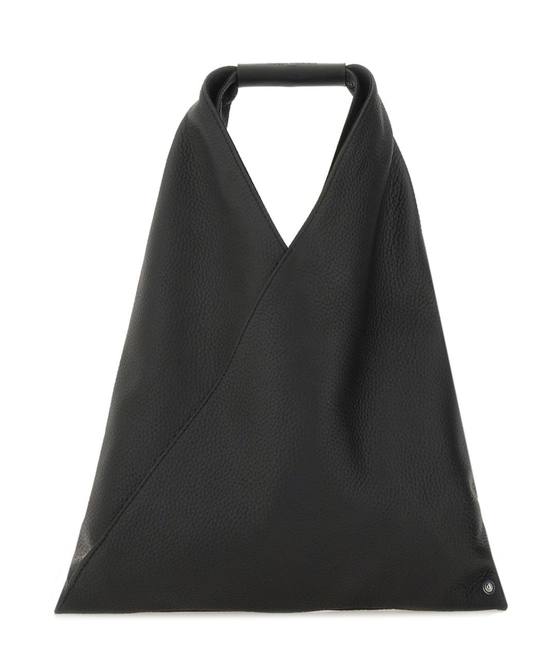 MM6 MAISON MARGIELA Черная кожаная сумка тоут, фото 1