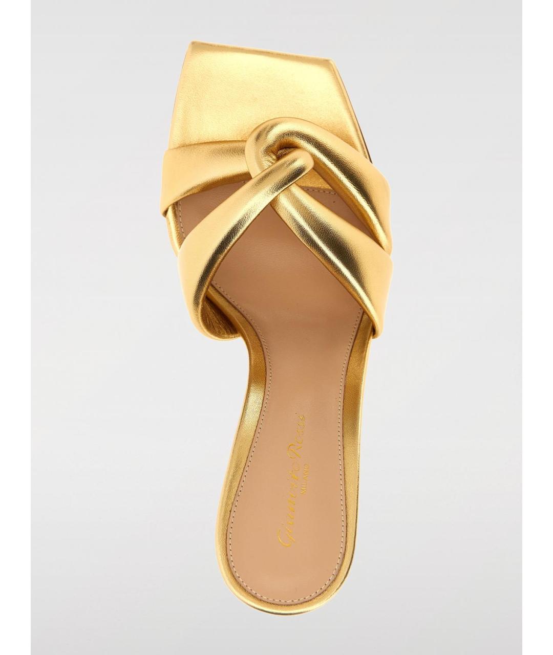 GIANVITO ROSSI Золотые босоножки, фото 4