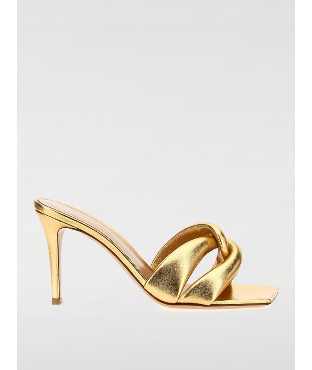 GIANVITO ROSSI Золотые босоножки, фото 5