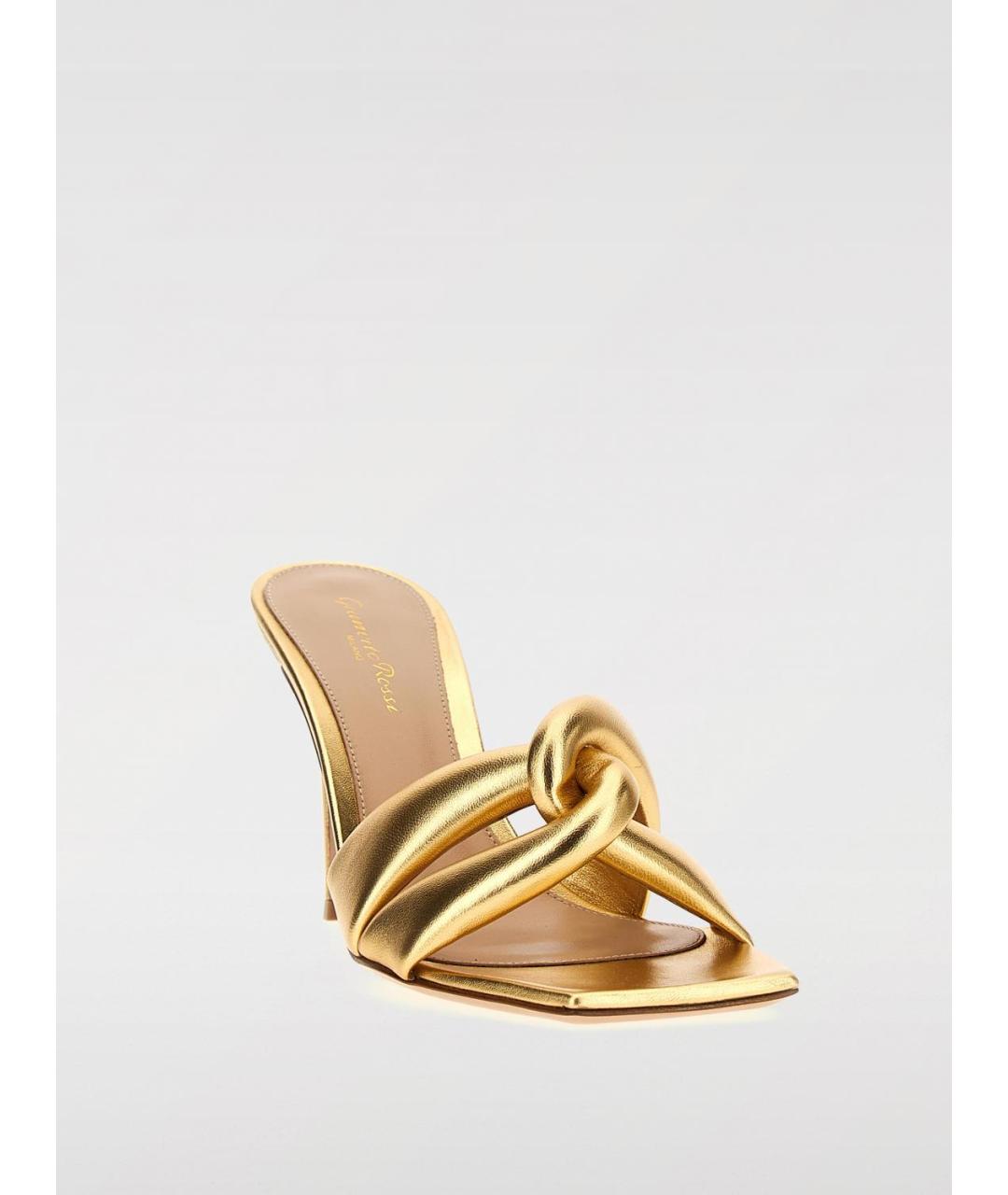 GIANVITO ROSSI Золотые босоножки, фото 2