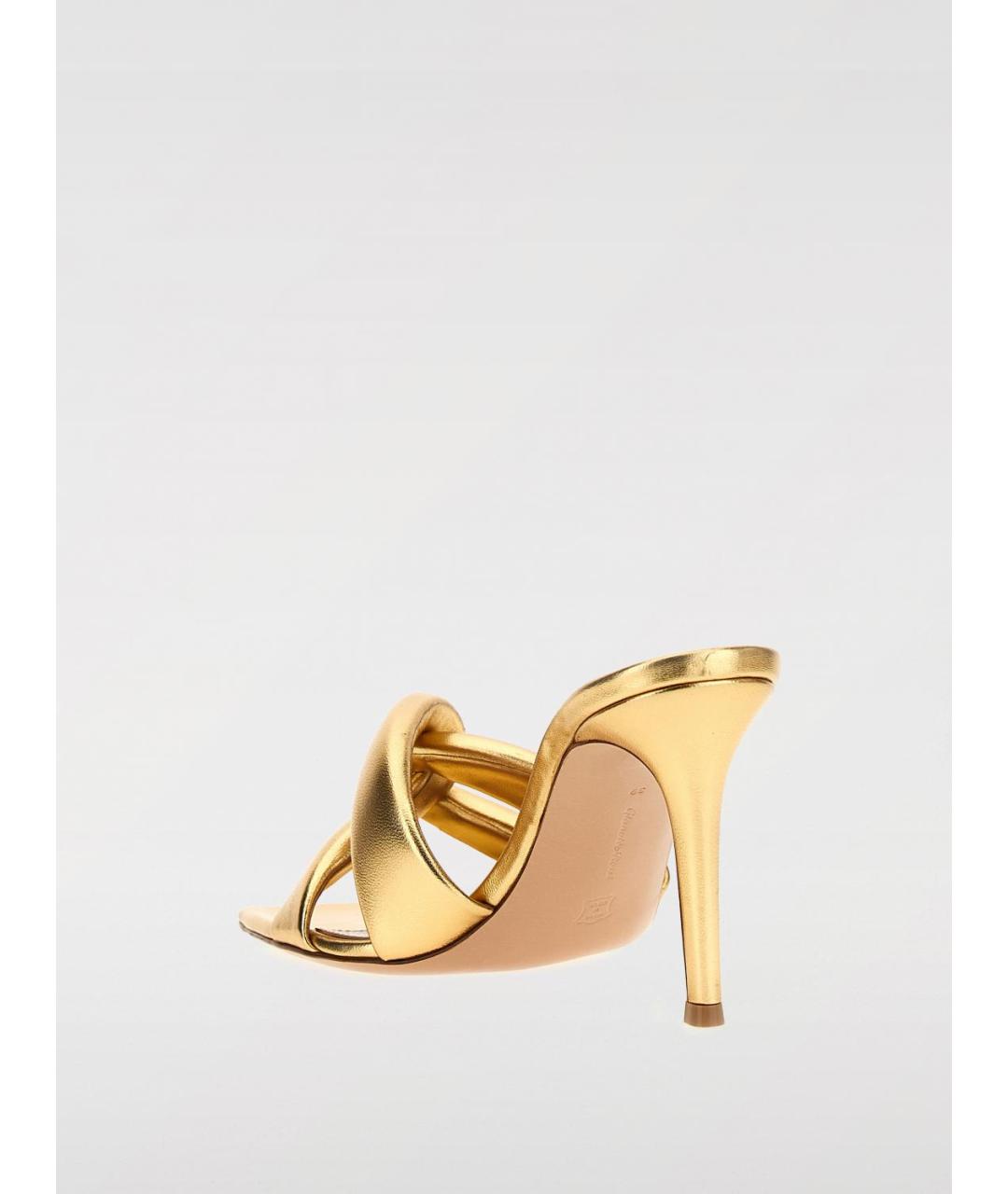 GIANVITO ROSSI Золотые босоножки, фото 3