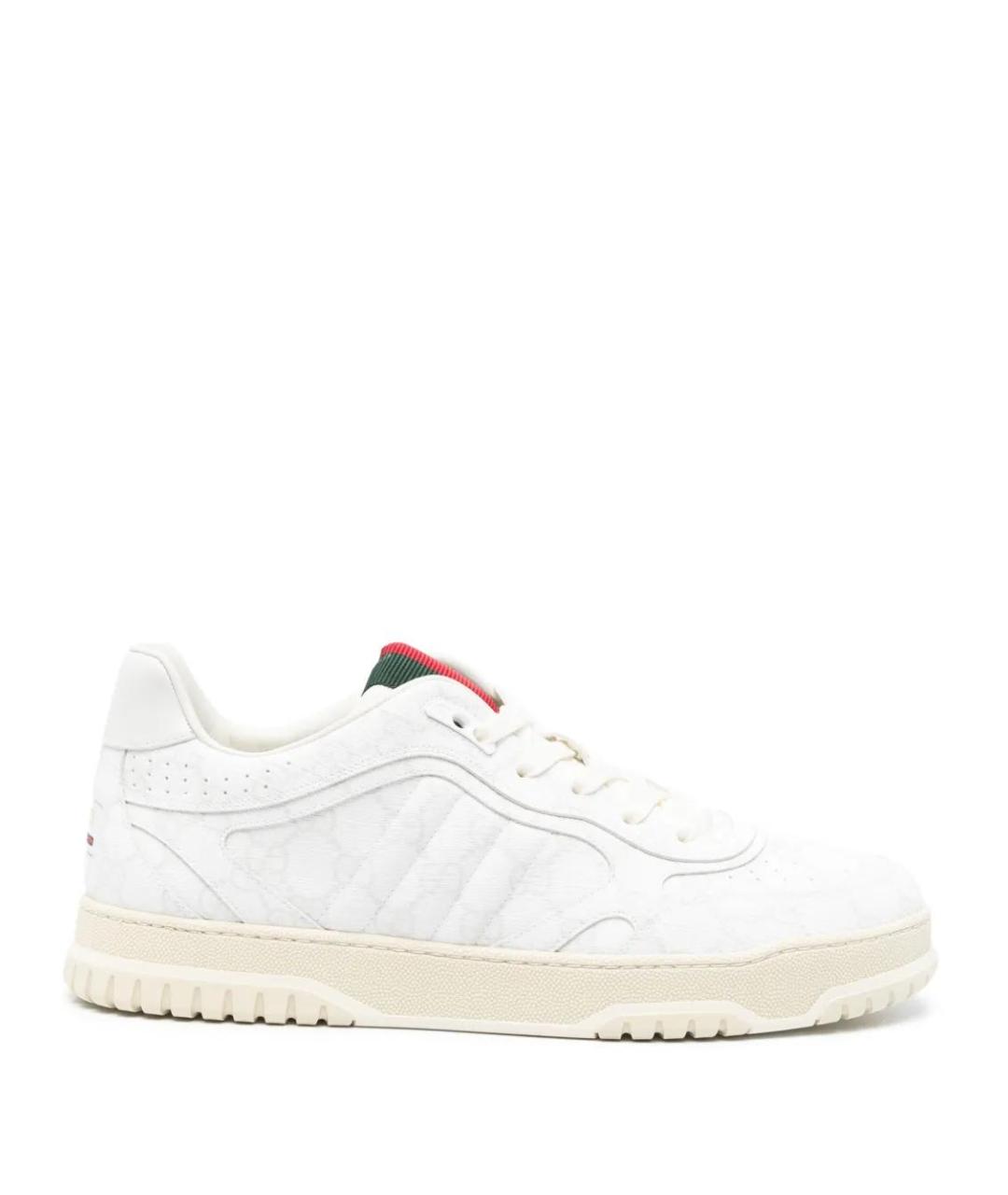 GUCCI Белые кожаные низкие кроссовки / кеды, фото 1