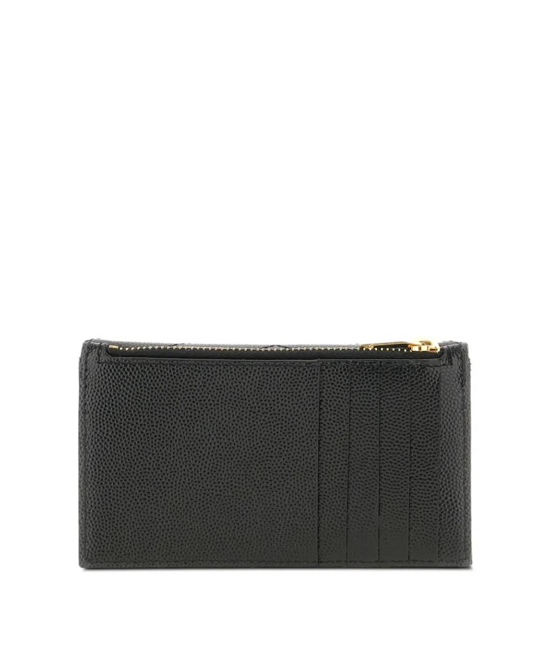 SAINT LAURENT Черный кожаный кошелек, фото 2