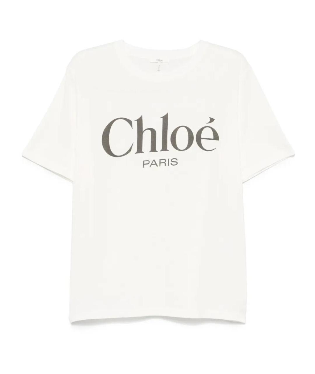 CHLOE Белая хлопковая футболка, фото 1