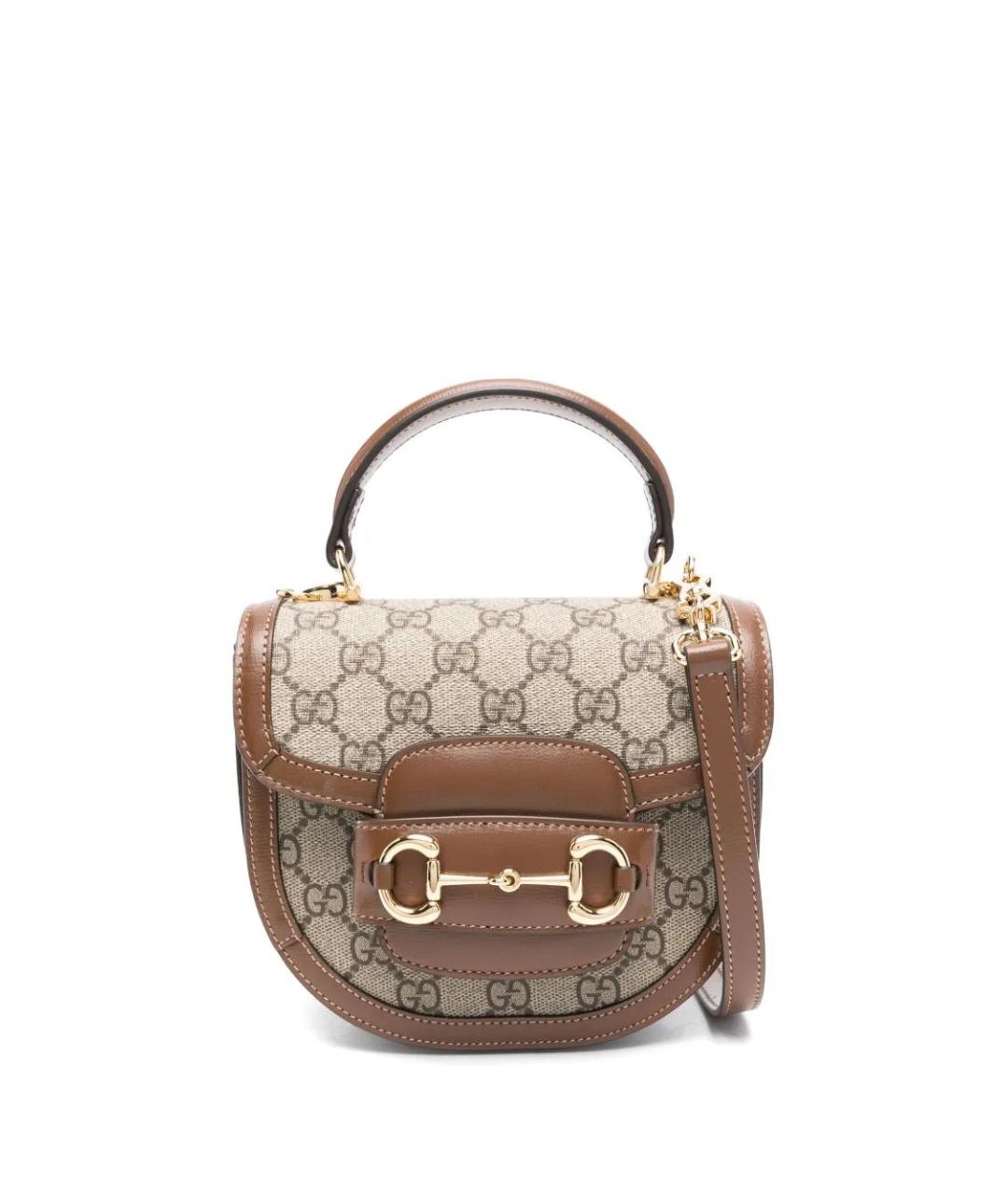 GUCCI Коричневая сумка с короткими ручками, фото 1