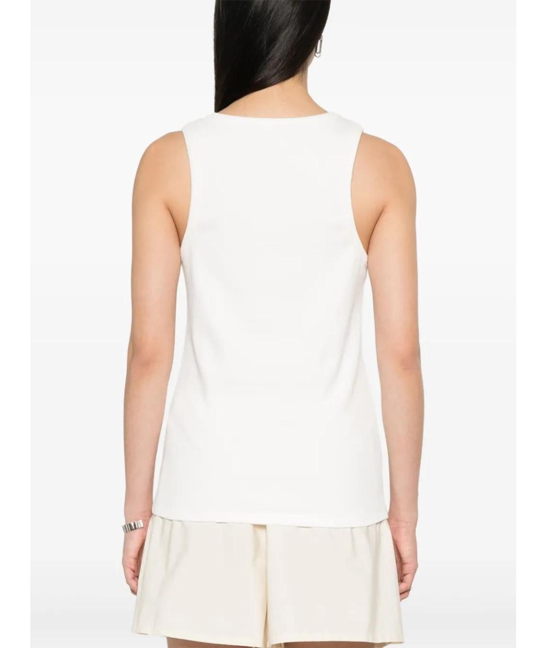 MONCLER Белая хлопковая майка, фото 4
