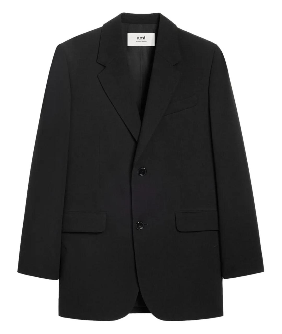 Ami Paris Черный шерстяной пиджак, фото 1