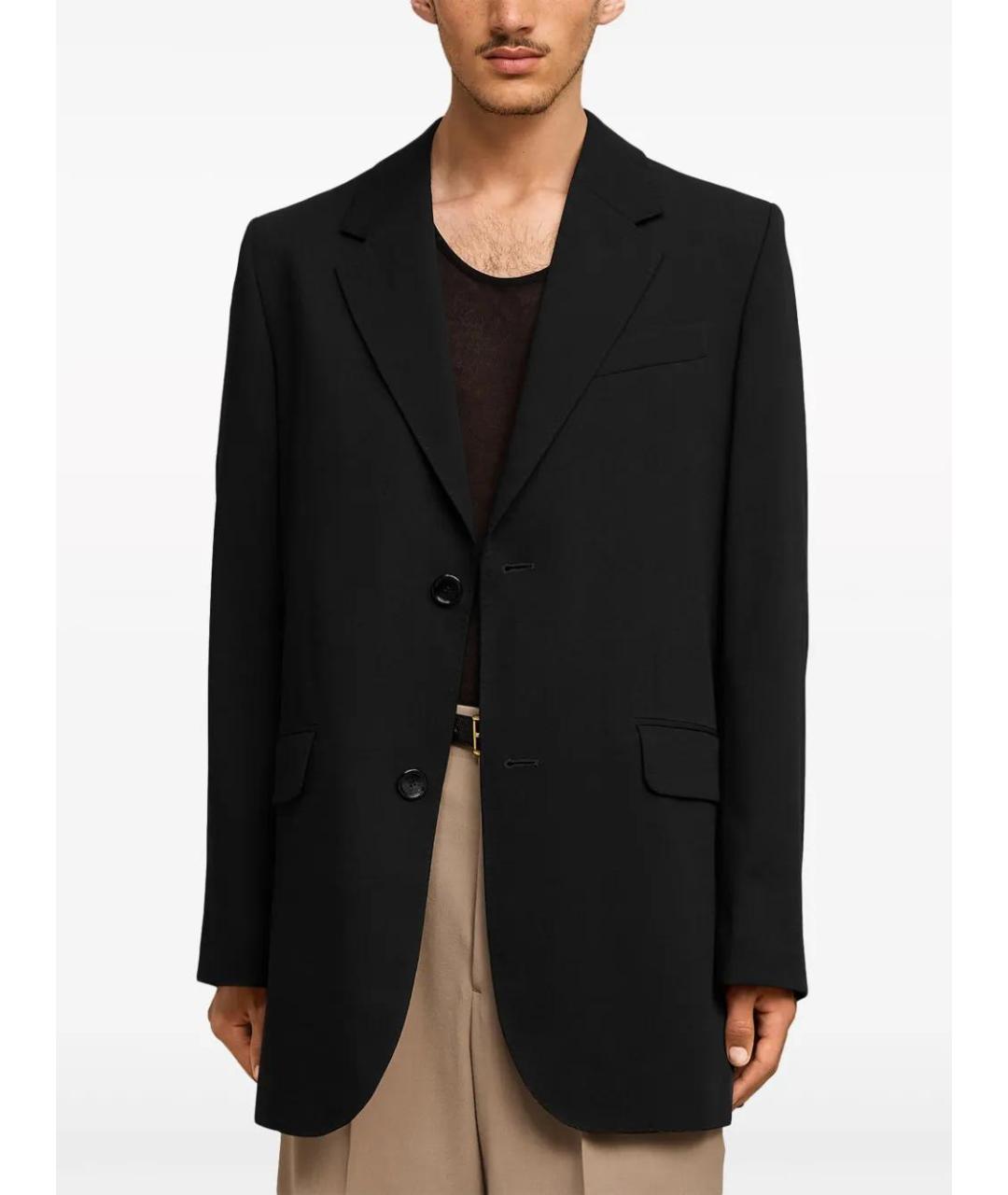 Ami Paris Черный шерстяной пиджак, фото 5