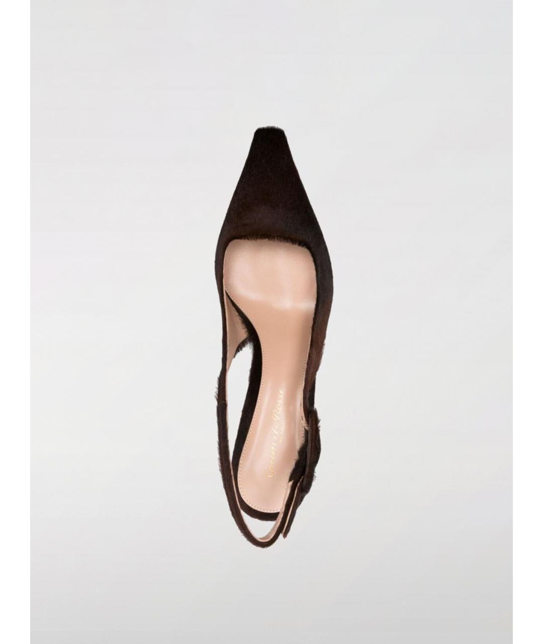 GIANVITO ROSSI Коричневые кожаные туфли, фото 4