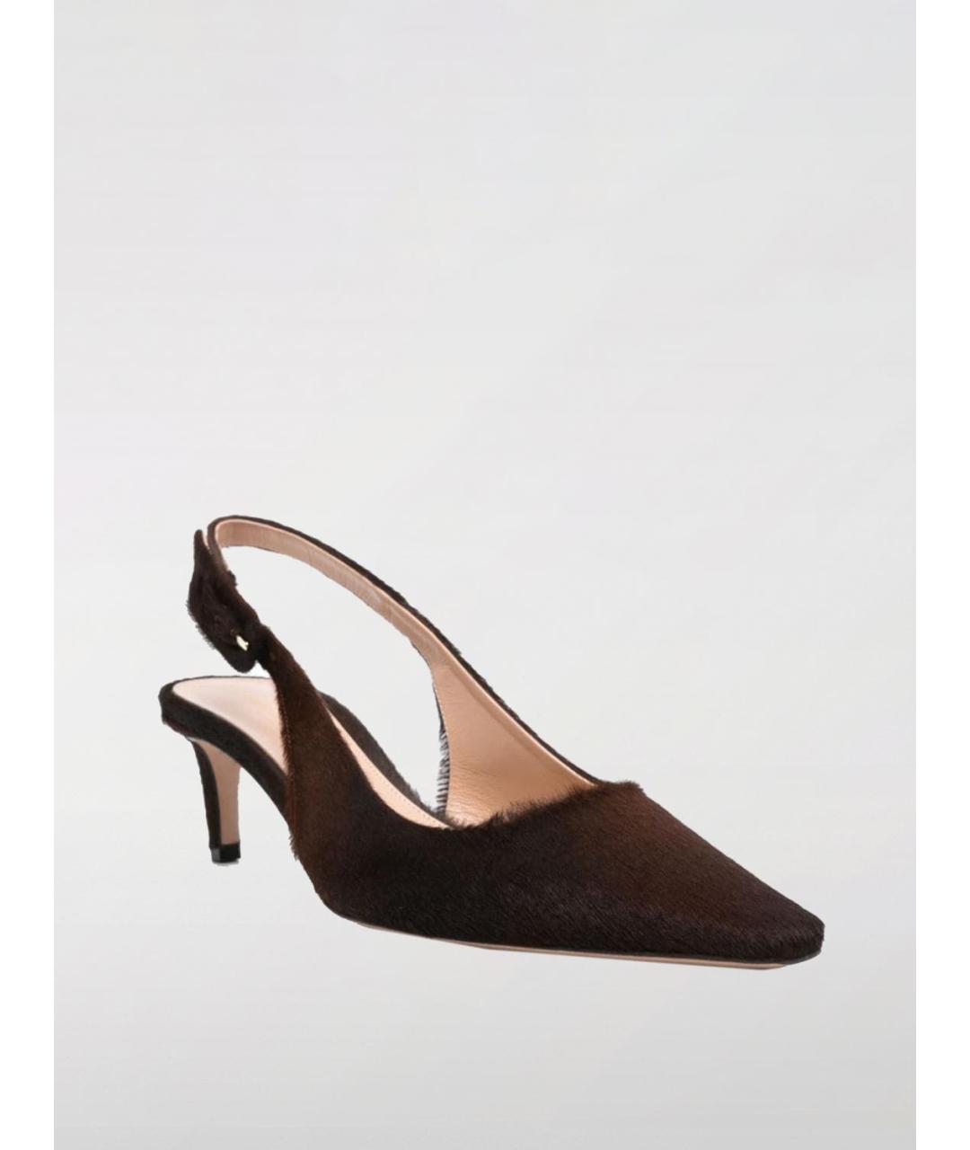 GIANVITO ROSSI Коричневые кожаные туфли, фото 2