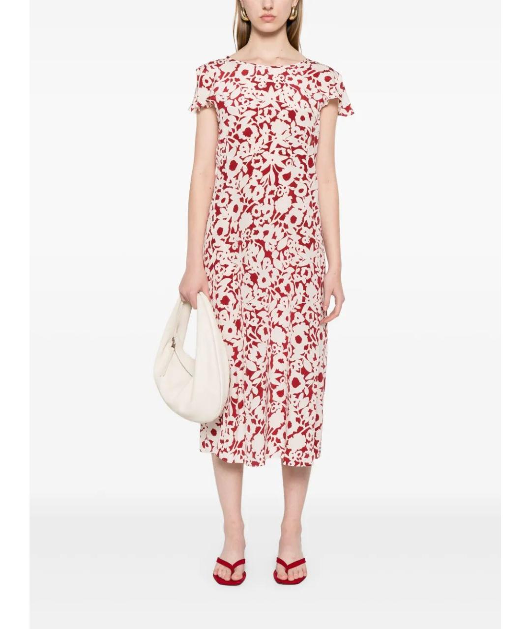 'S MAX MARA Красное повседневное платье, фото 5
