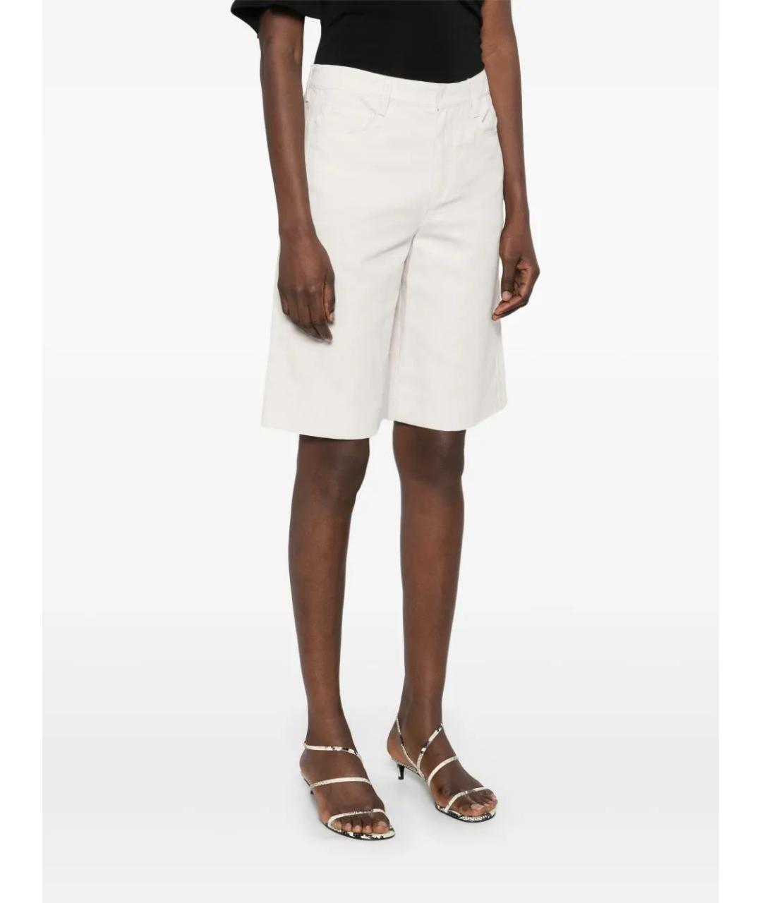 'S MAX MARA Белые хлопковые шорты, фото 2