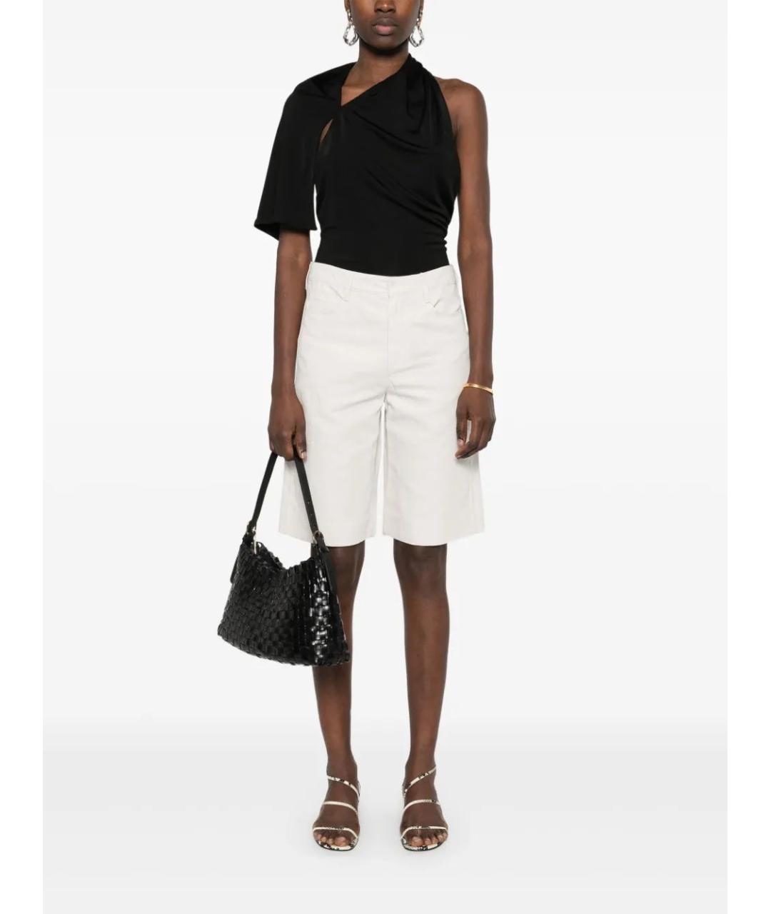 'S MAX MARA Белые хлопковые шорты, фото 5