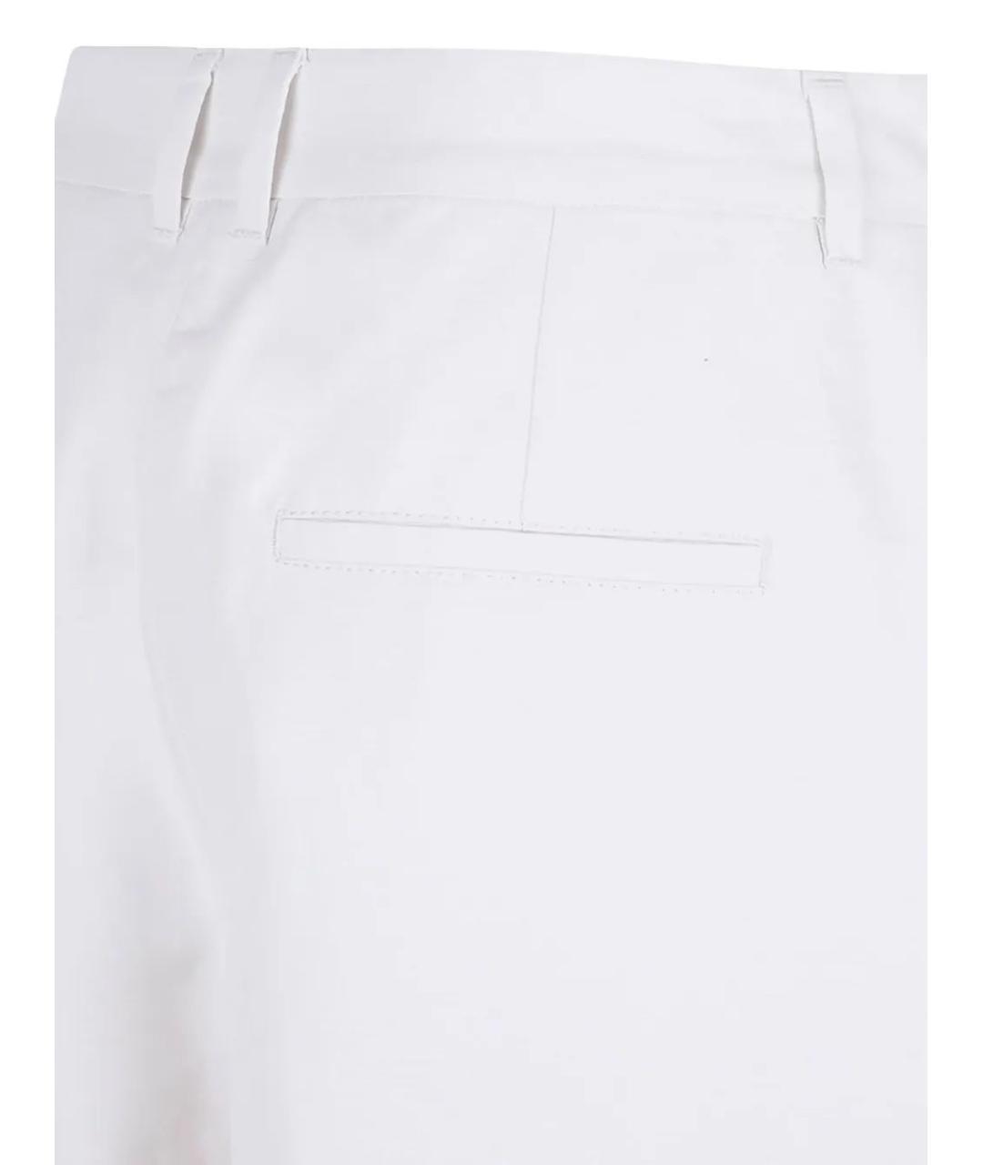 'S MAX MARA Белые хлопковые прямые брюки, фото 2