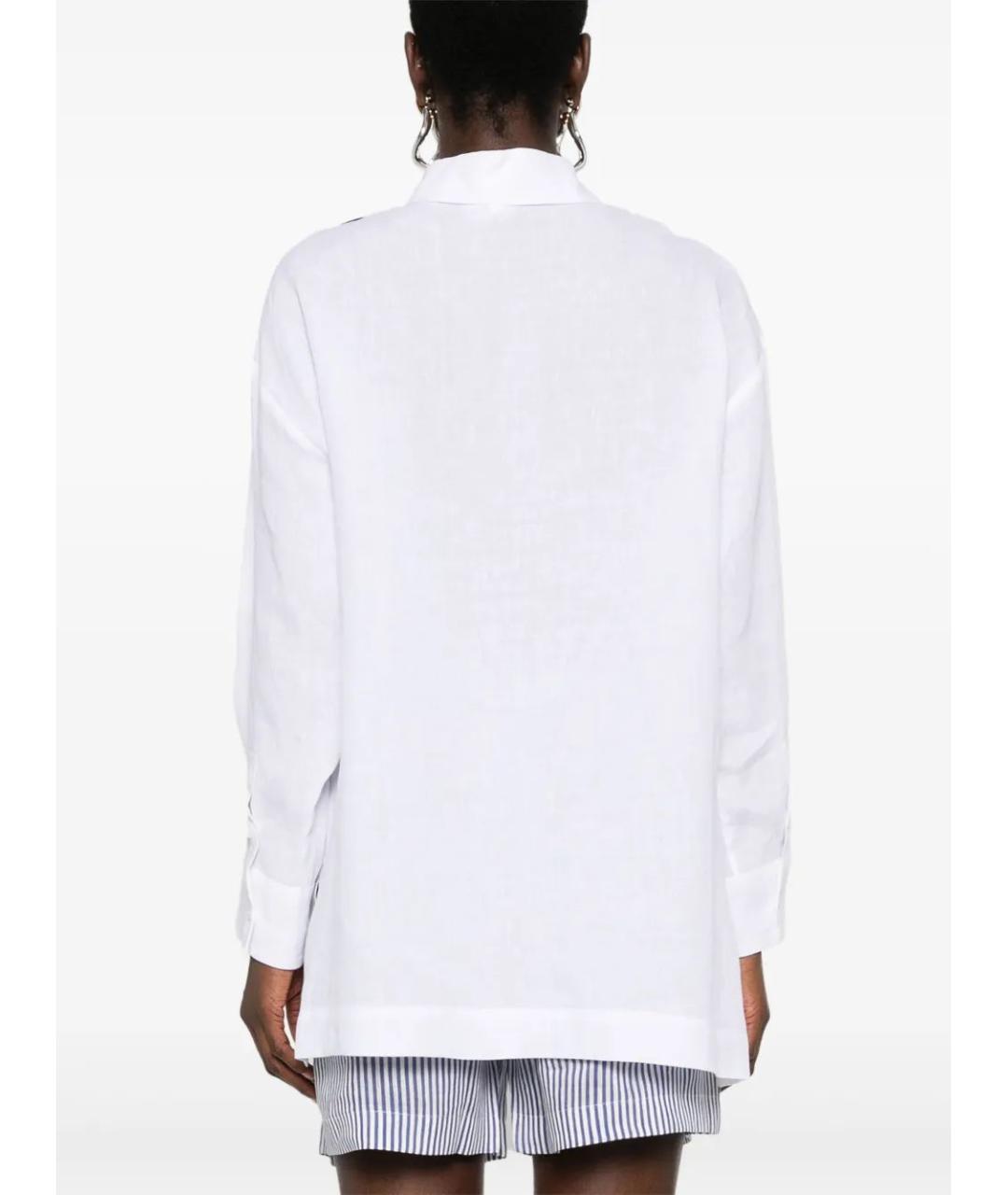 'S MAX MARA Белая хлопковая рубашка, фото 2