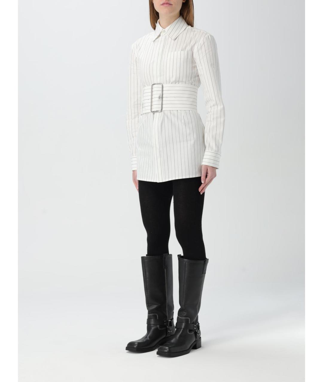 BURBERRY Белая хлопковая рубашка, фото 4