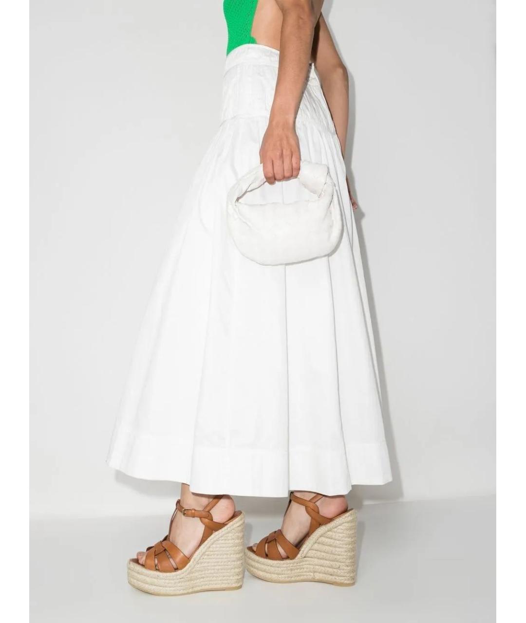 SAINT LAURENT Бежевые кожаные босоножки, фото 4