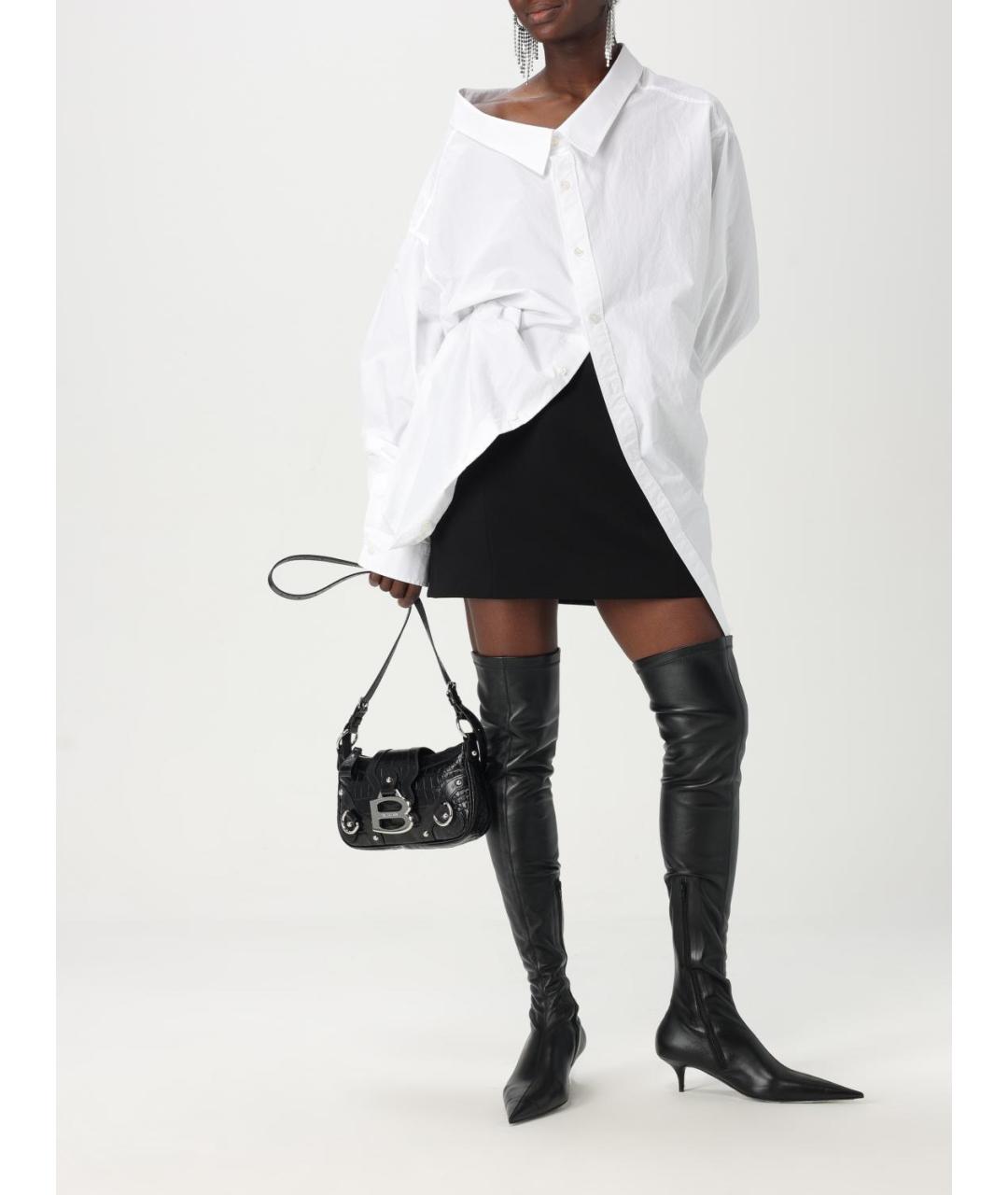 BALENCIAGA Черная юбка мини, фото 3