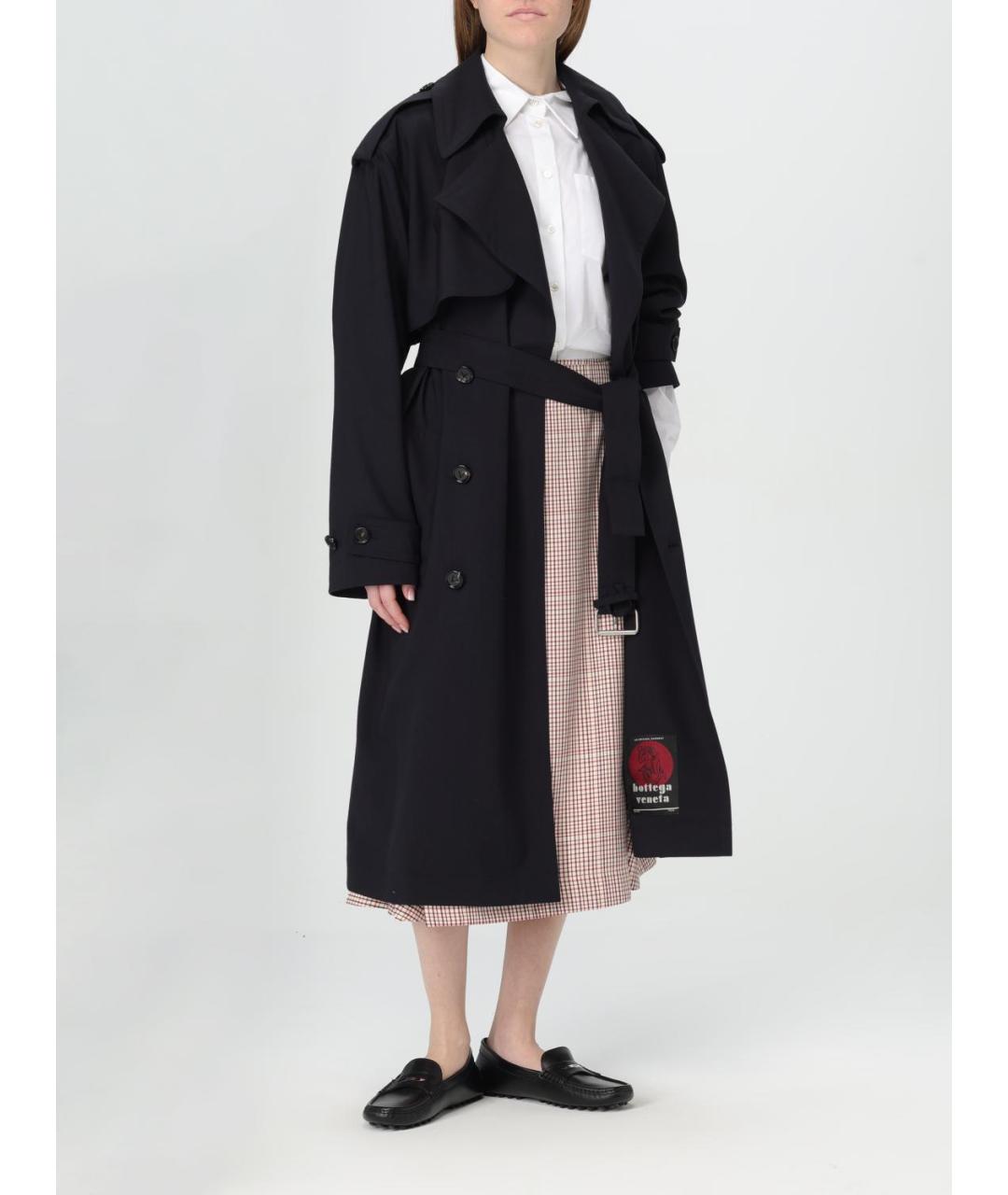 BOTTEGA VENETA Синее шерстяное пальто, фото 3