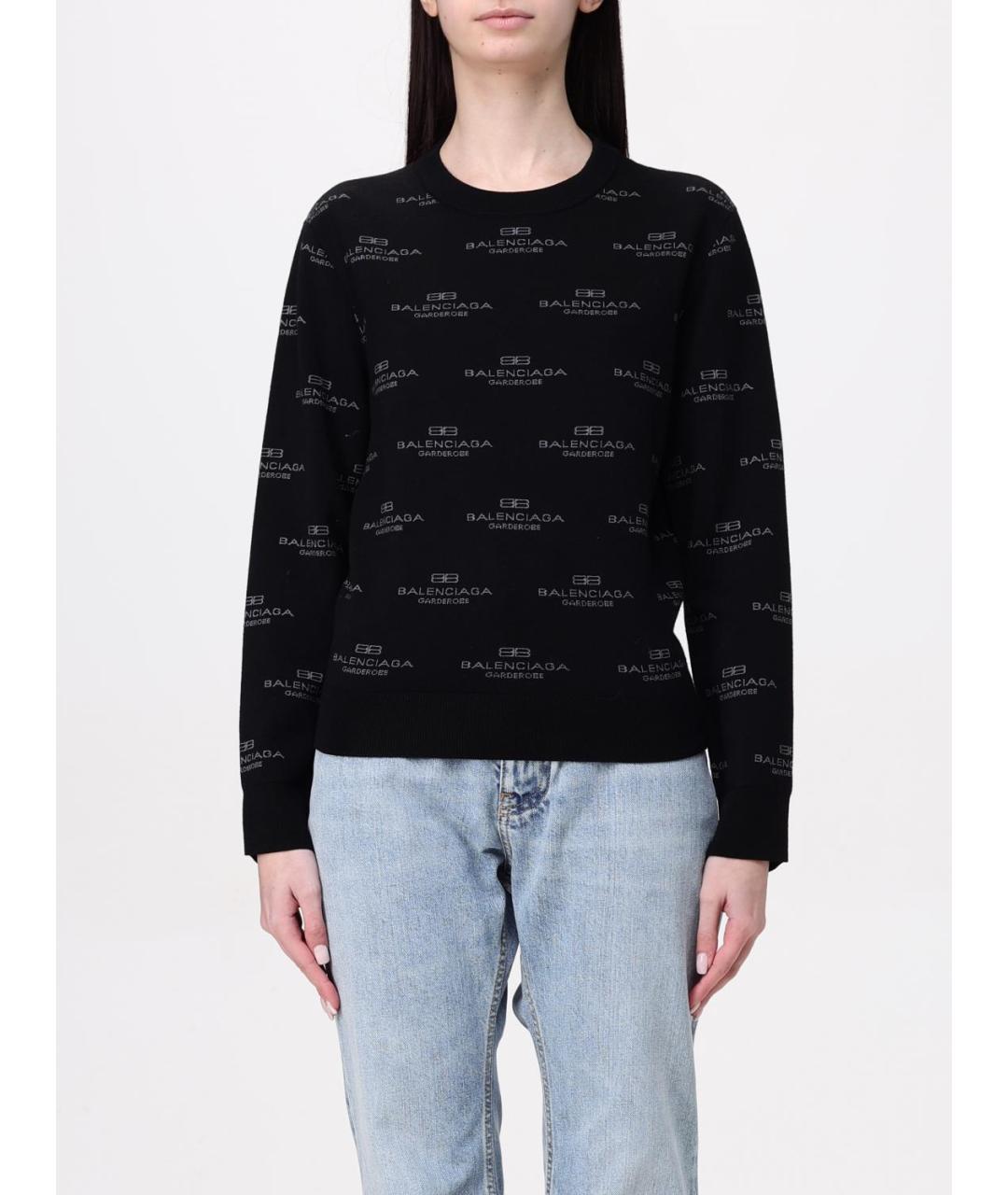 BALENCIAGA Черный джемпер / свитер, фото 2