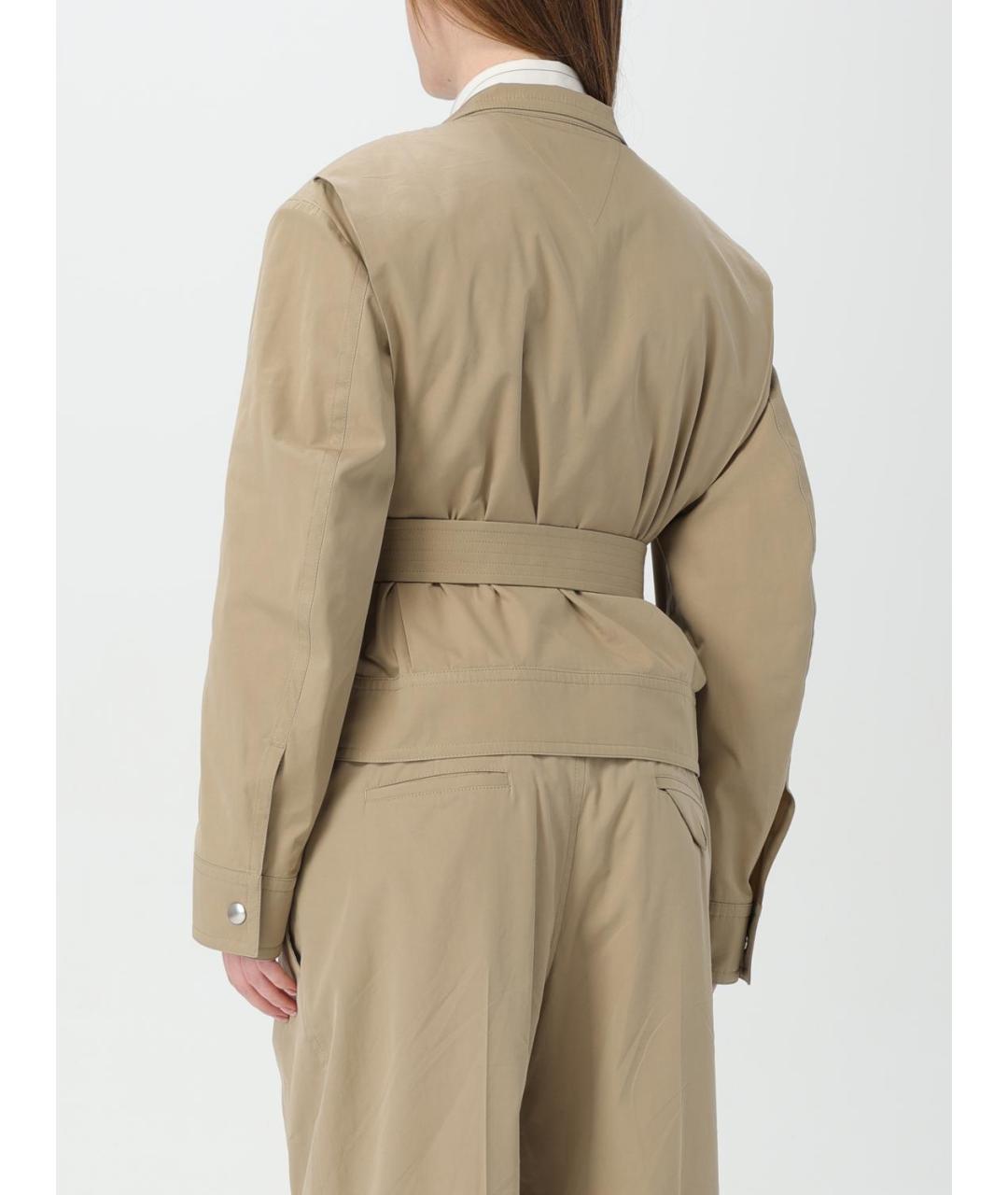 BOTTEGA VENETA Бежевая хлопковая куртка, фото 4