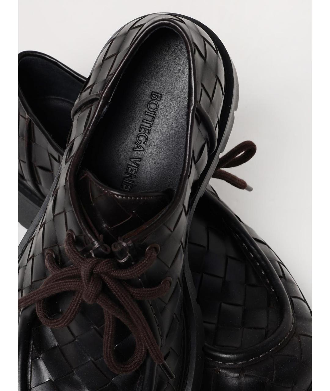BOTTEGA VENETA Черные кожаные туфли, фото 4