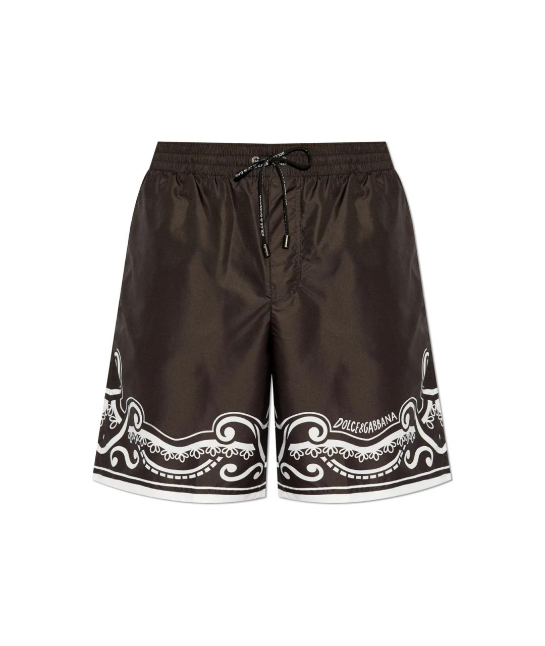 DOLCE&GABBANA Черные синтетические шорты, фото 1