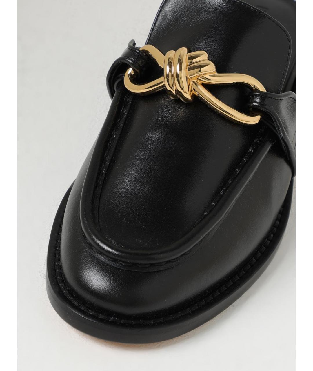 BOTTEGA VENETA Черные кожаные мюли, фото 4