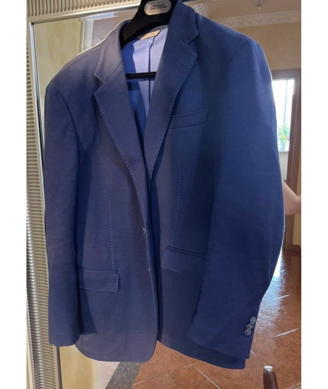 CANALI Темно-синий хлопковый пиджак, фото 3