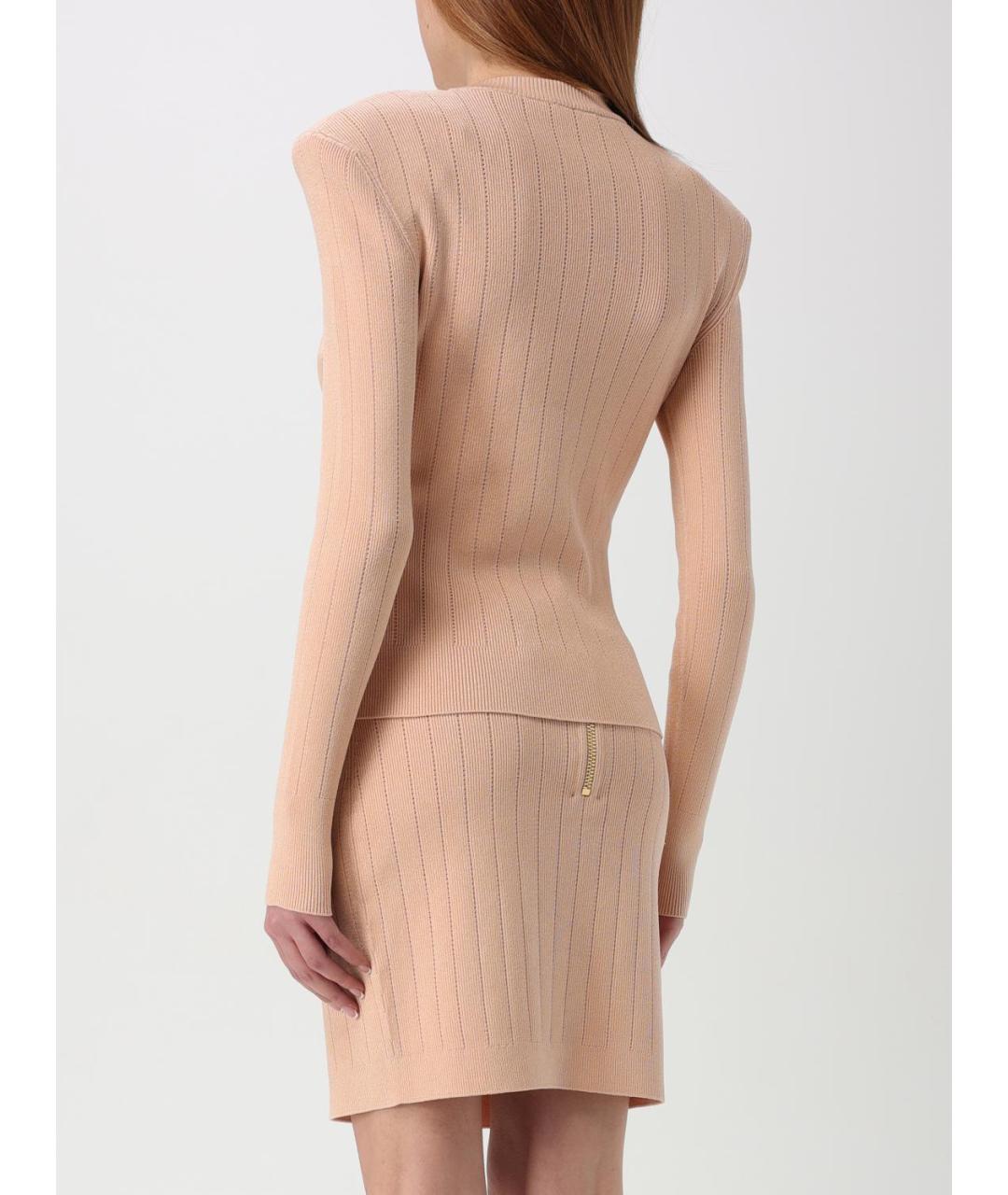 BALMAIN Розовый вискозный джемпер / свитер, фото 4