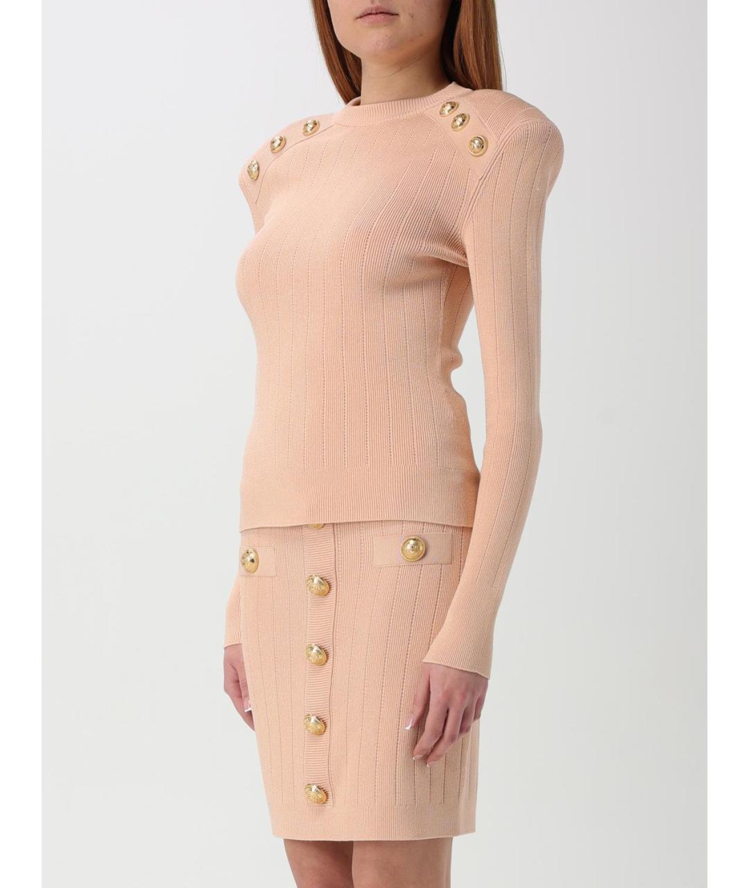 BALMAIN Розовый вискозный джемпер / свитер, фото 5