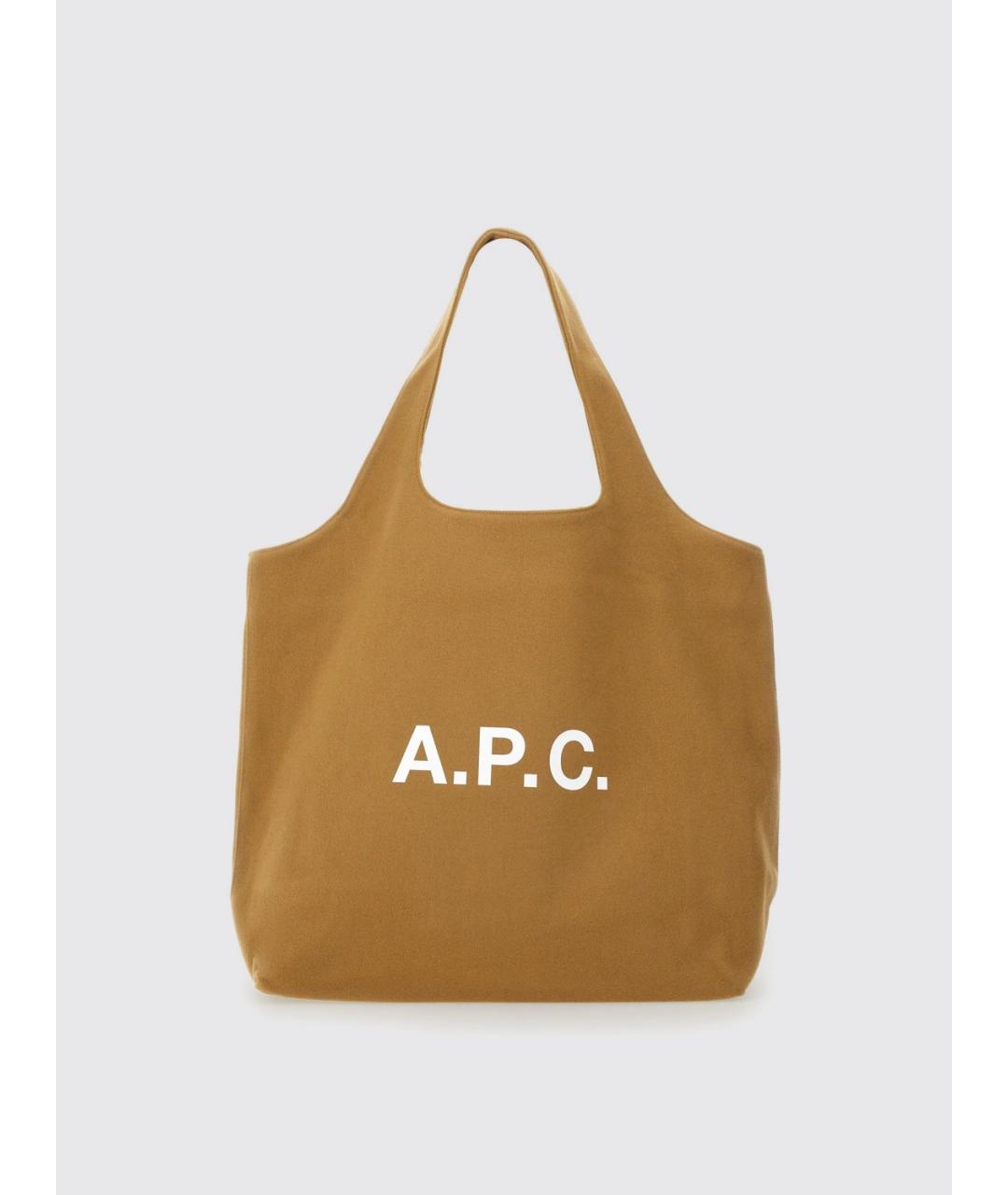 A.P.C. Коричневая сумка тоут, фото 4