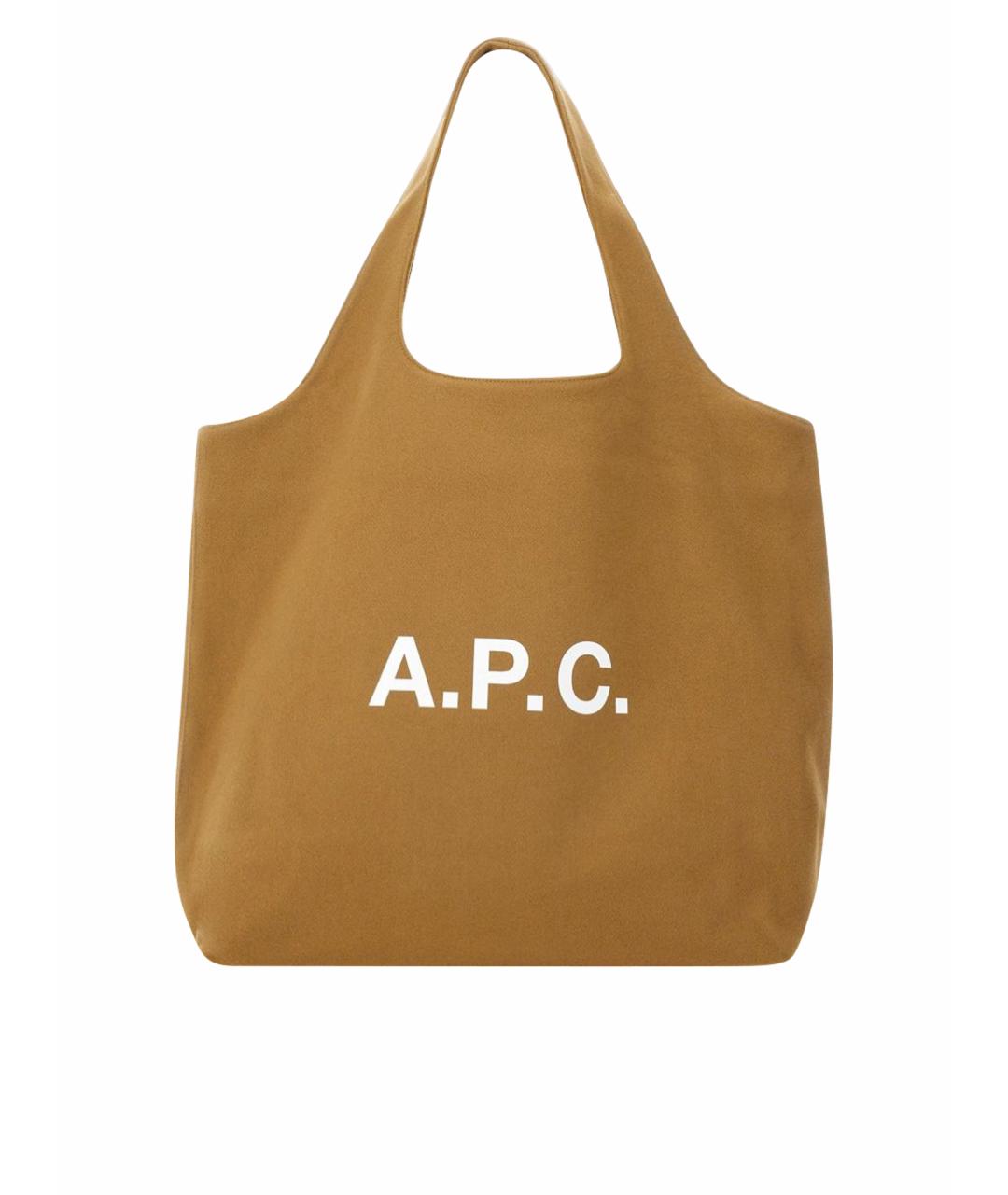 A.P.C. Коричневая сумка тоут, фото 1