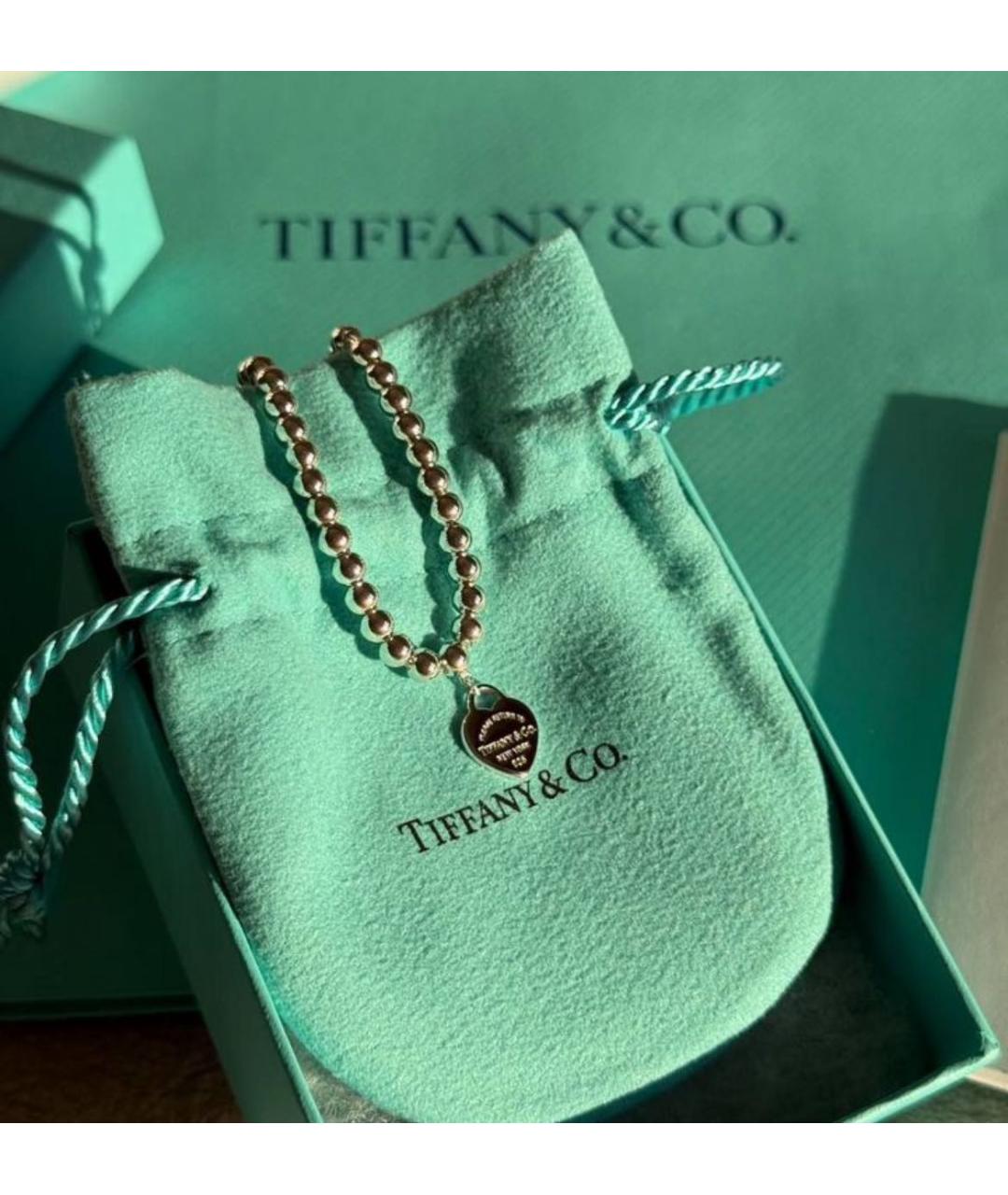 TIFFANY&CO Красный серебряный браслет, фото 3