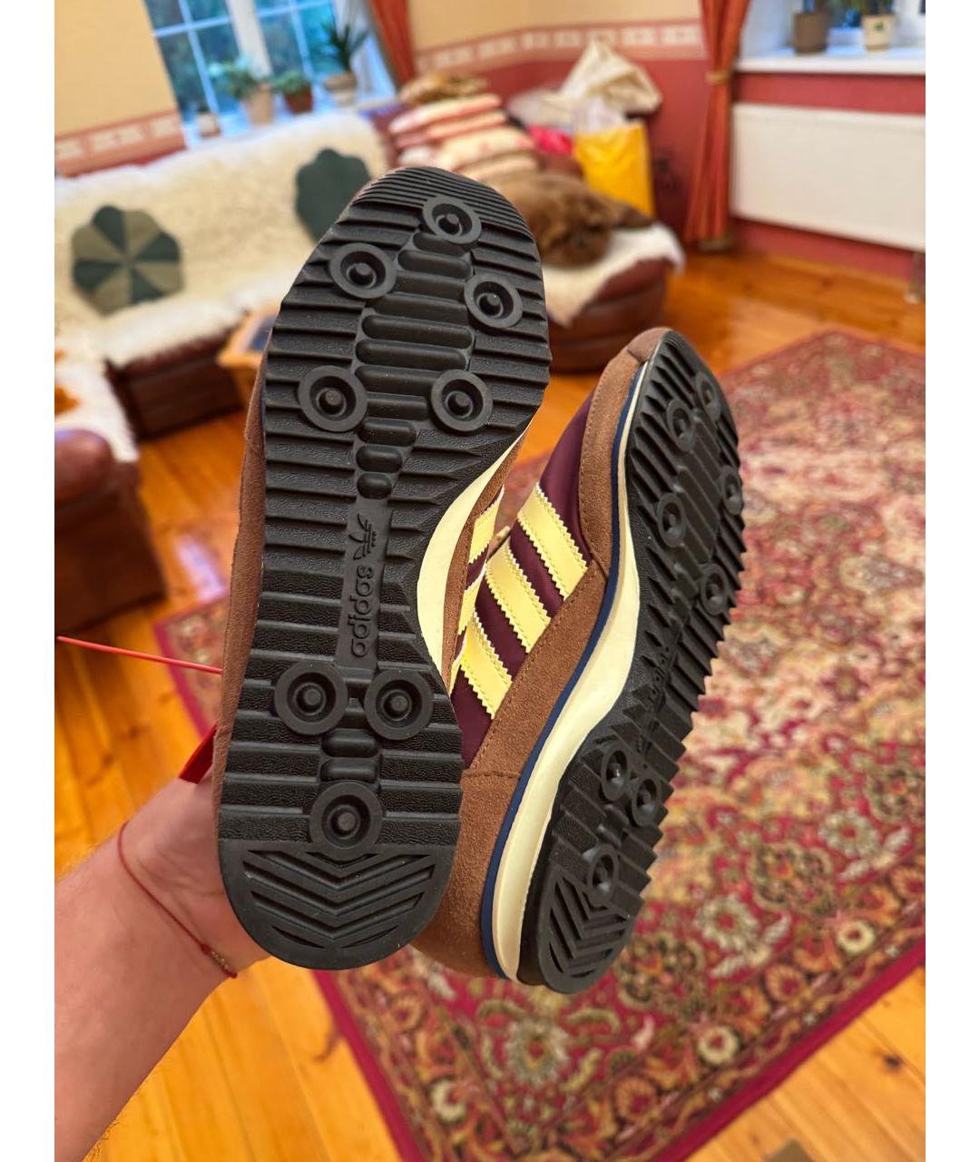 ADIDAS Коричневые текстильные кроссовки, фото 6