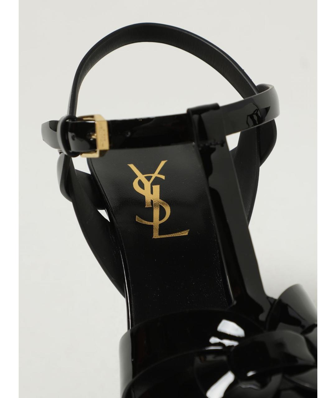 SAINT LAURENT Черные босоножки, фото 4