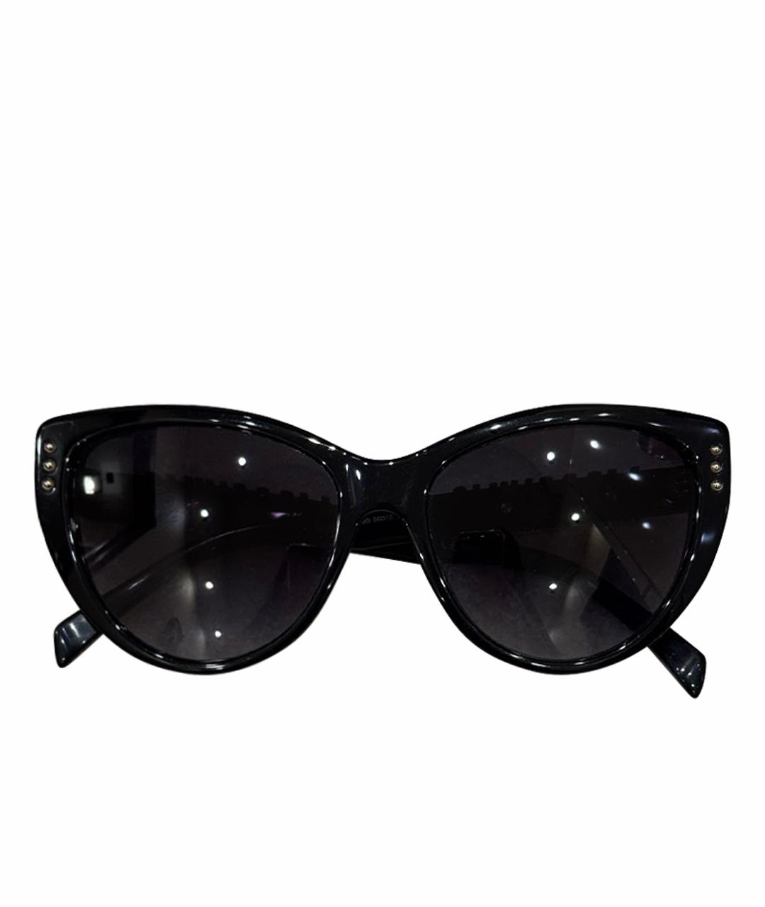 LOVE MOSCHINO Черные пластиковые солнцезащитные очки, фото 1