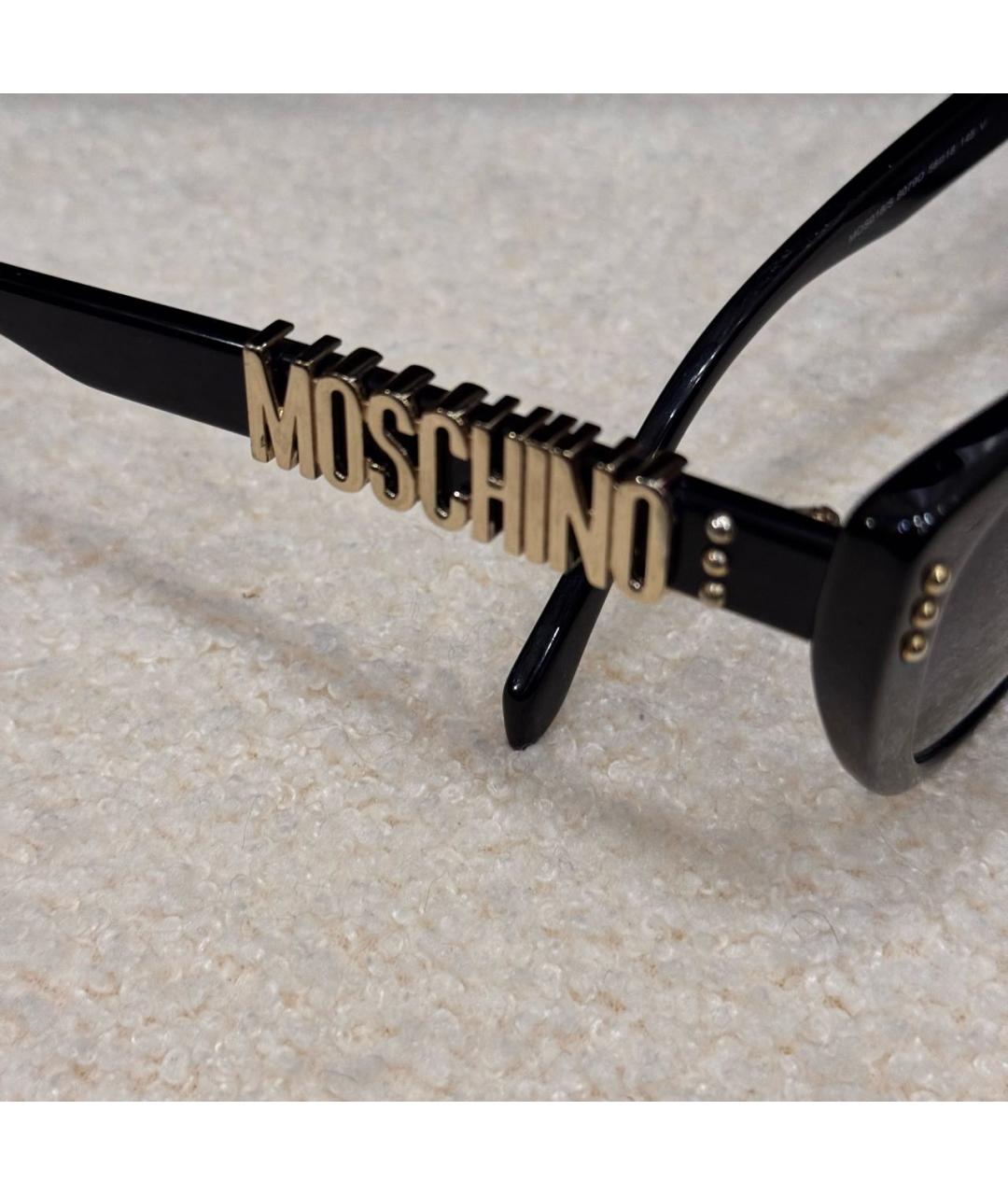 LOVE MOSCHINO Черные пластиковые солнцезащитные очки, фото 3
