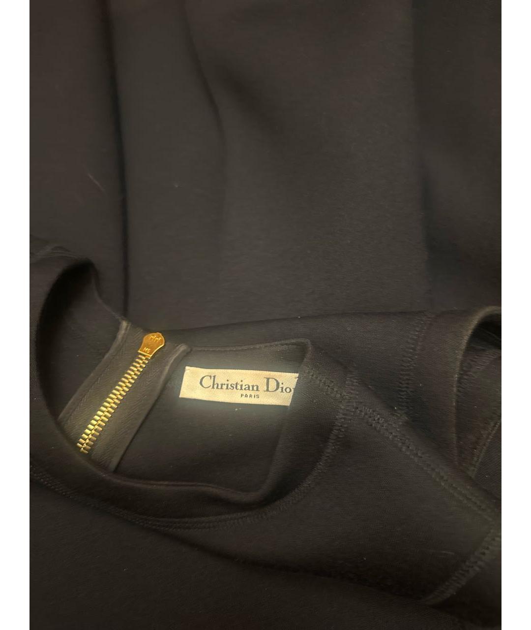 CHRISTIAN DIOR Темно-синее шерстяное платье, фото 5