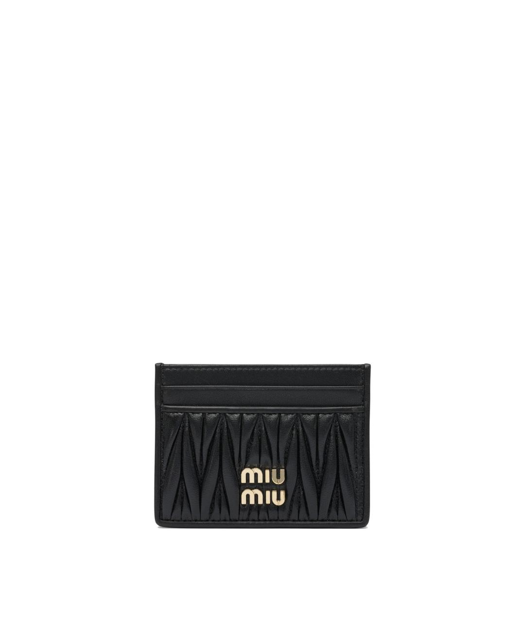 MIU MIU Черный кожаный кардхолдер, фото 1