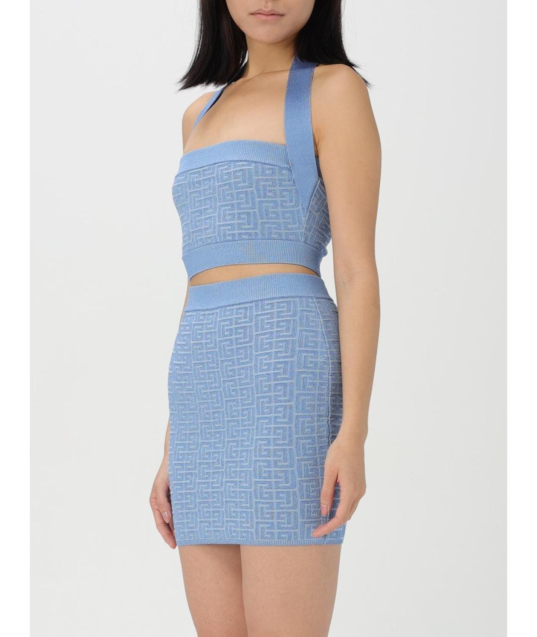 BALMAIN Синяя майка, фото 5
