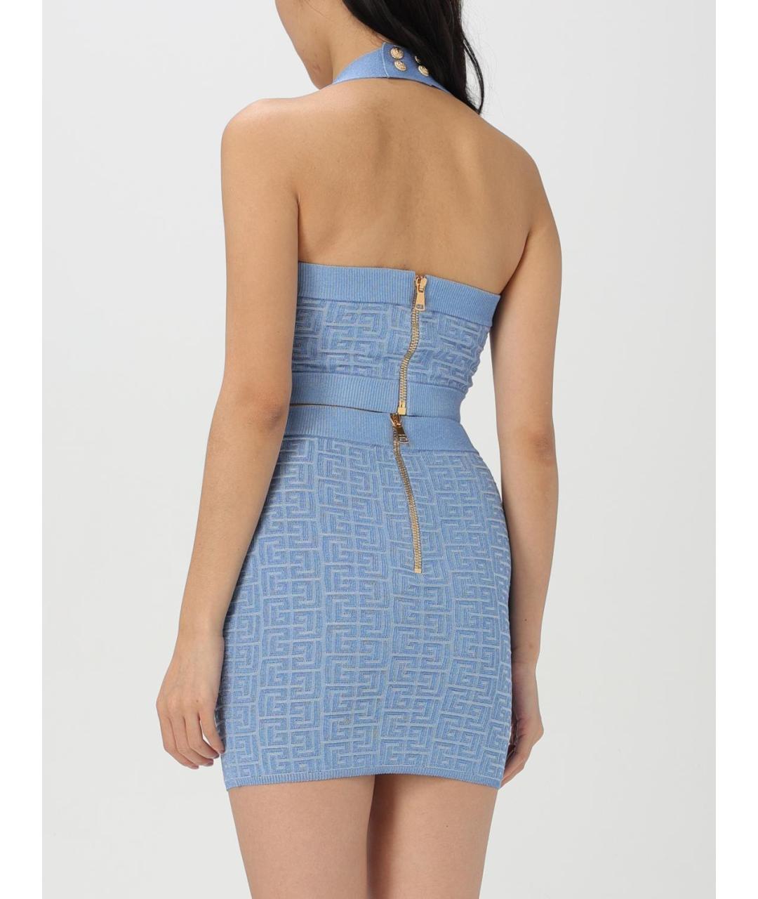 BALMAIN Синяя майка, фото 4