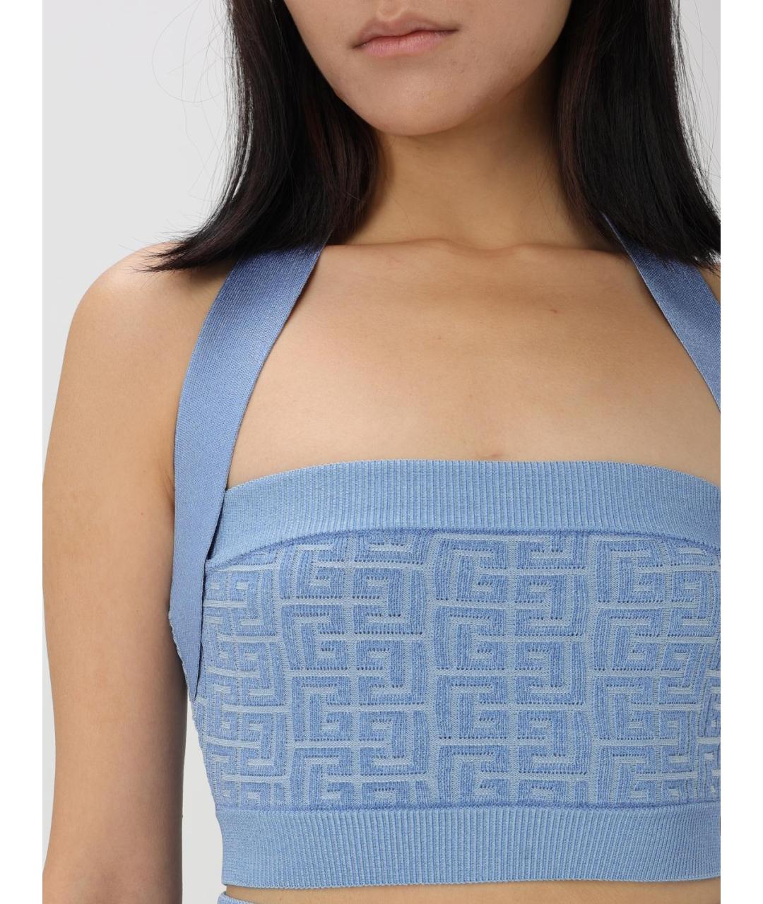 BALMAIN Синяя майка, фото 6