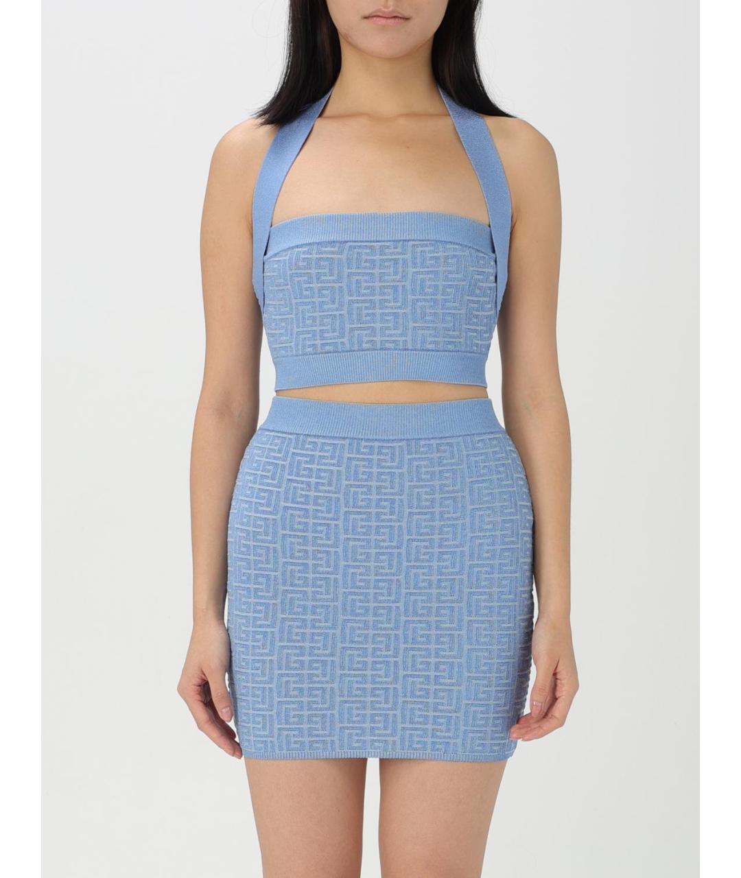 BALMAIN Синяя майка, фото 2