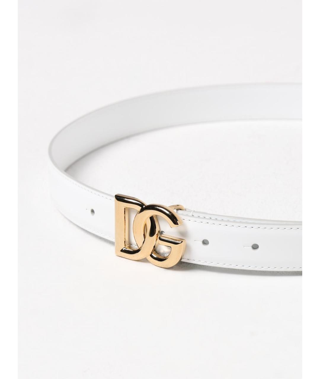 DOLCE&GABBANA Белый ремень, фото 3