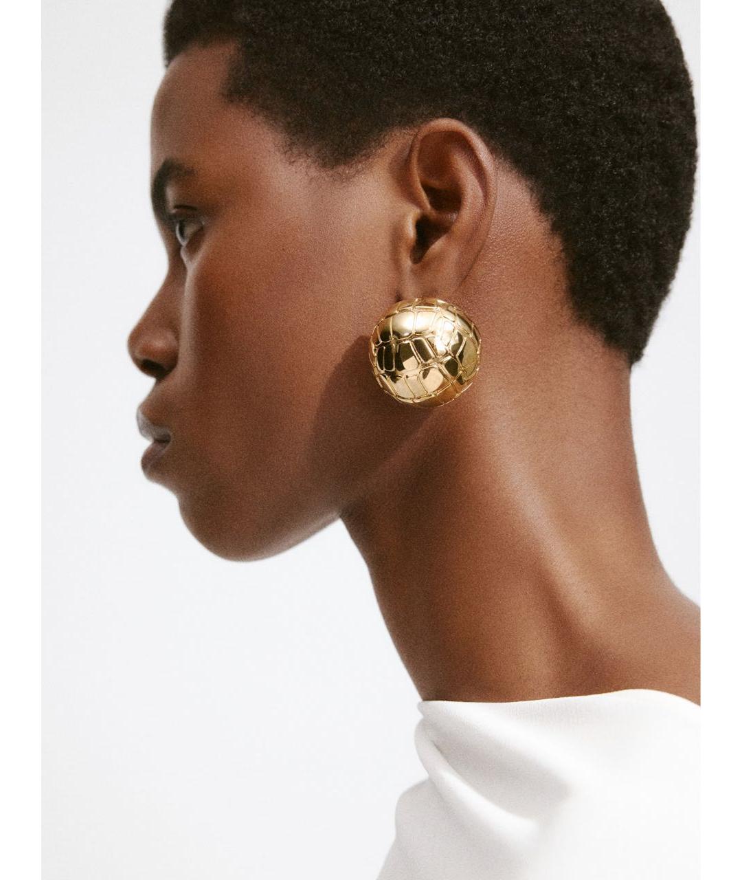 JACQUEMUS Золотые латунные серьги, фото 3