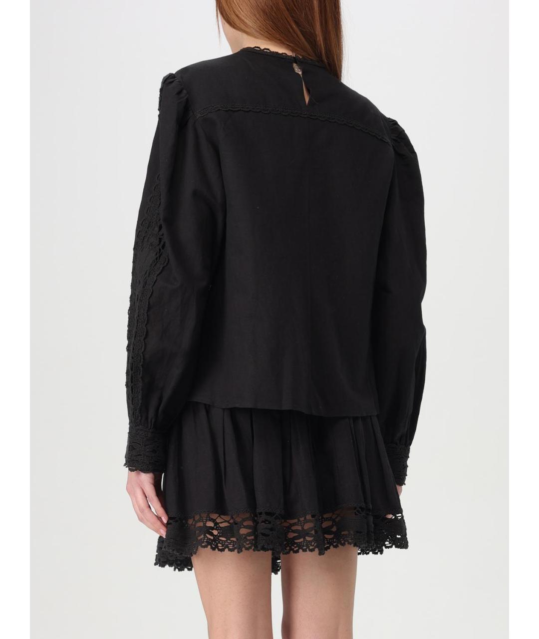 ISABEL MARANT ETOILE Черная льняная рубашка, фото 4